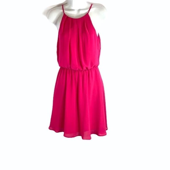 Lush Hot Pink Halter Dress Size Small - Picture 12 of 14